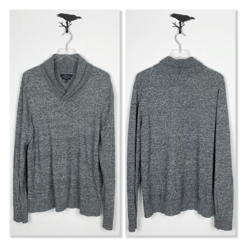 Marc Anthony Gray Marled Slim Fit Sweater